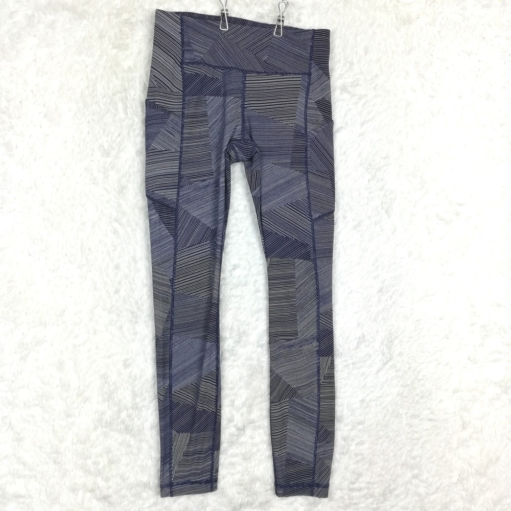 Lululemon Womens Pants Speed Up Crop 21" Legging Etch Hail Midnight Navy 4